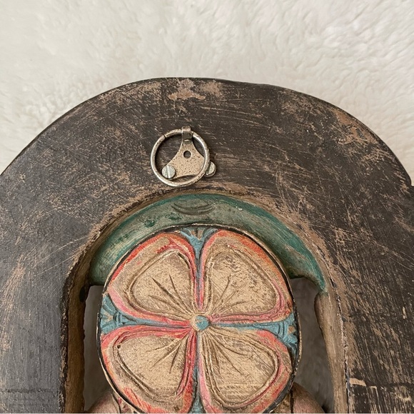 EXOTIC HINDU GODDESS WOOD SCULPTURE - Picture 7 of 7